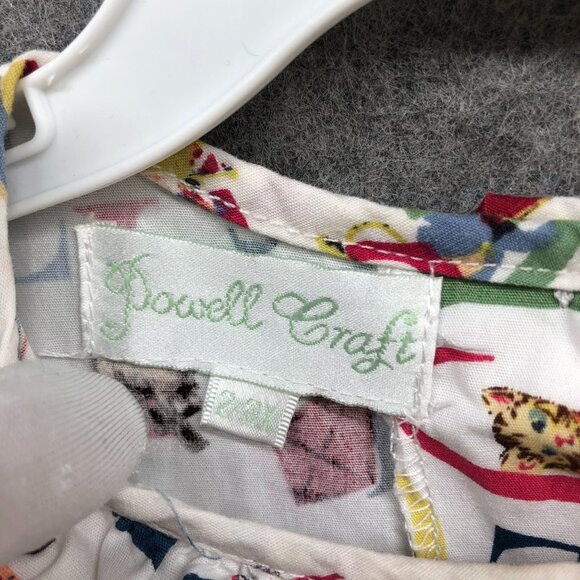 Powell Craft Girls 2T-3T Alphabet Dress Sleeveless Collared Ruffle Retro - Picture 5 of 9